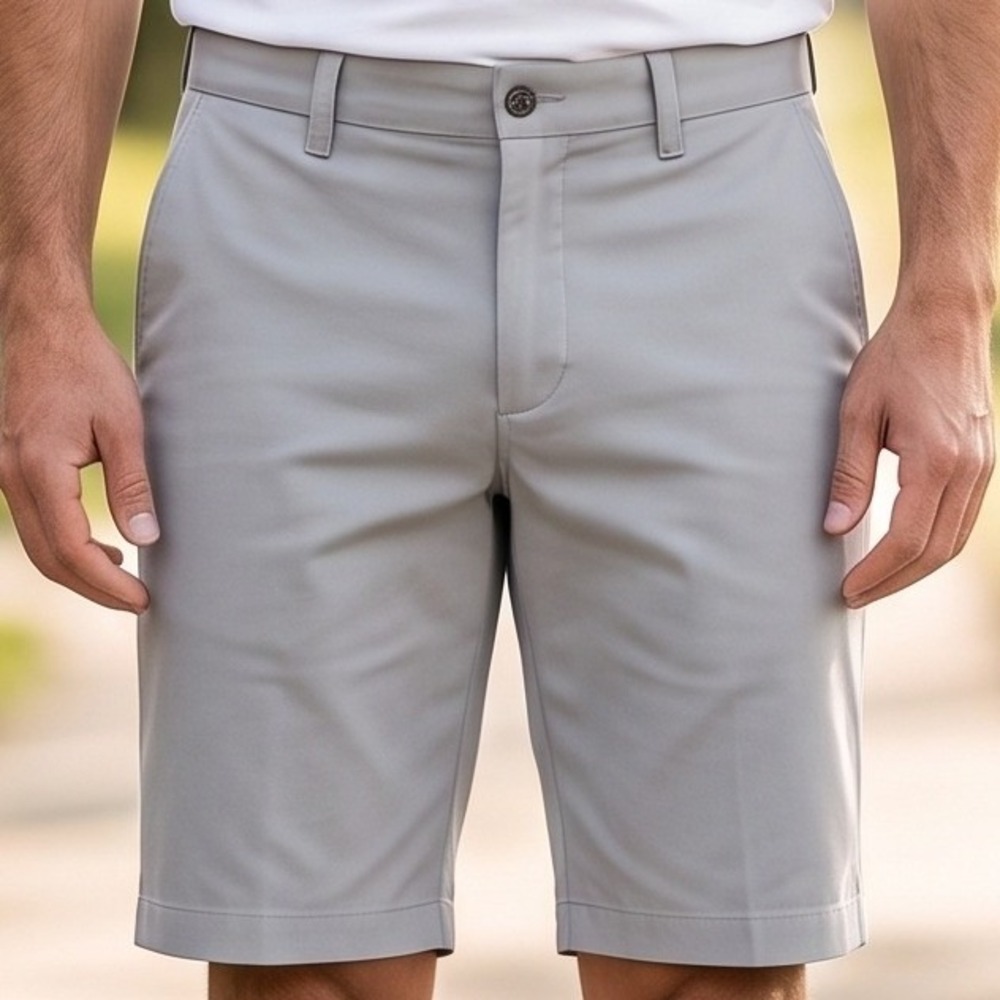 Adidas‎ Mens Golf Shorts Grey Performance Flat Front Active Sportswear 30